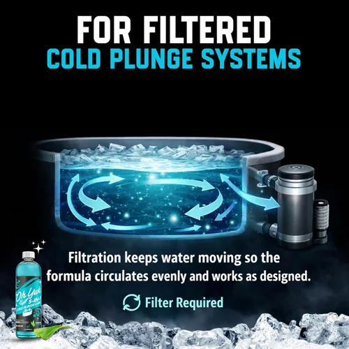 Vista 3 de Oh Yuk Tratamiento de agua fría 5 en 1 – Limpiador, clarificador, acondicionador, combate los olores, desodoriza – Cuidado de baño de hielo y bañera