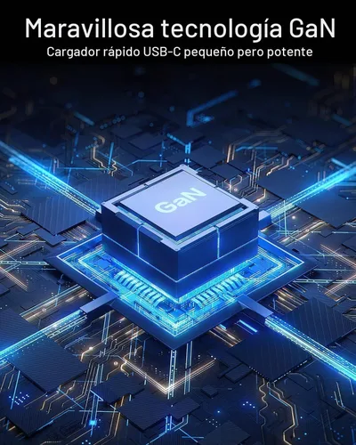 Vista 9 de Nekteck - Cargador USB C de 60 W, carga rápida GaN PD 3.0 con enchufe plegable GaN Charger, Compatible with MacBook Air/Pro, iPhone 16/17 Series