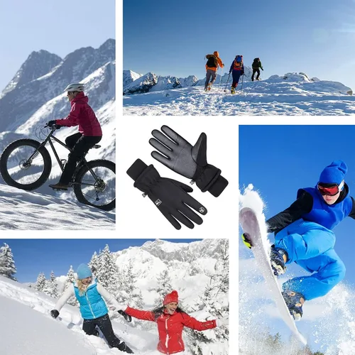 Vista 7 de 30F Guantes de invierno térmicos para correr, para pantalla táctil