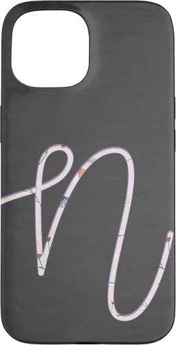 Vista 6 de Carcasa para iPhone 16 con monograma de letra N de plata clara