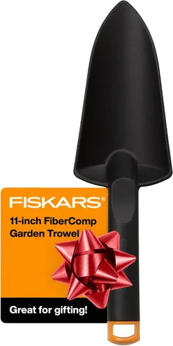Vista 4 de Fiskars, pala de mano - Herramienta de mano de jardinería de compuesto de fibra con orificio para colgar - Herramientas para césped y jardín