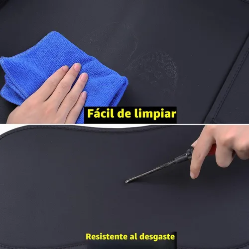 Vista 6 de Aierxuan 2 piezas de fundas de asiento de automóvil delanteras con cuero impermeable, compatible con bolsa de aire, funda acolchada para vehículos