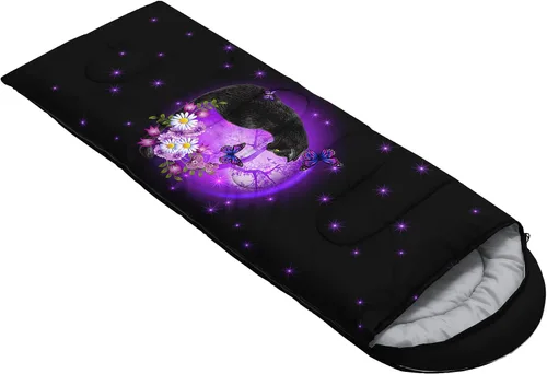 Vista 4 de Axolotl Saco de Dormir de Unicornio para Niños y Niñas – Sacos de Dormir Ligeros Cálidos para Clima Frío, Saco de Dormir Portátil Impermeable