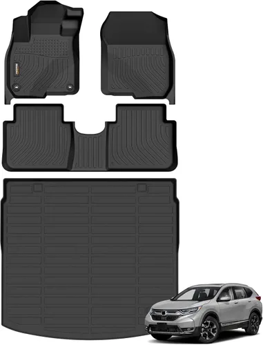 Vista 13 de Alfombrillas para todo tipo de clima y forro de carga para Volkswagen Atlas 2018-2026 (asientos de 6 pasajeros), juego completo de 3 filas