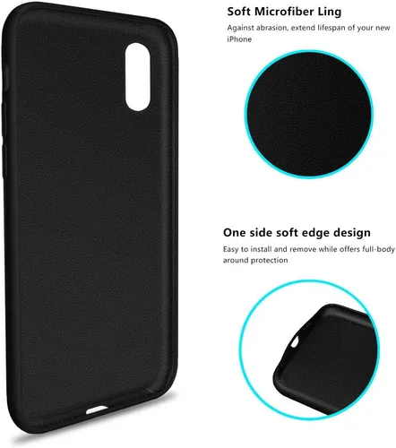 Vista 5 de Compatible with iPhone XR Case, Drop Protection Liquid Silicone Gel Rubber Full Body Bumper Cover with Soft Microfiber Shockproof Phone Case for