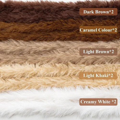Vista 3 de VitalCozy 10 limpiadores de tuberías extra gruesos y peludos de 39.37 pulgadas, material de vellón de piel jumbo, tallos de felpilla esponjosa