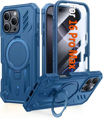 Vista 31 de FNTCASE Funda para iPhone Air Phone Case: Compatible con MagSafe Protector de pantalla integrado Soporte con grado militar a prueba de caídas