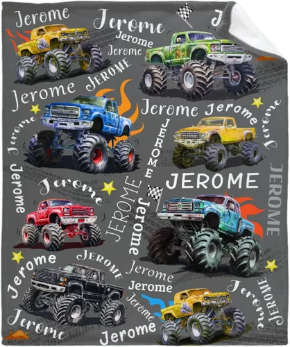 Vista 87 de Manta de bebé con texto en inglés «Just A Boy Who Loves Trucks» para niños y niñas, manta súper suave para envolver al recién nacido, acogedora