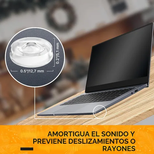 Vista 5 de 64 Topes Autoadhesivos para Puertas de Gabinete – Almohadillas de Goma de Silicona Transparente Pegajosas para Cajones de Muebles, Armarios