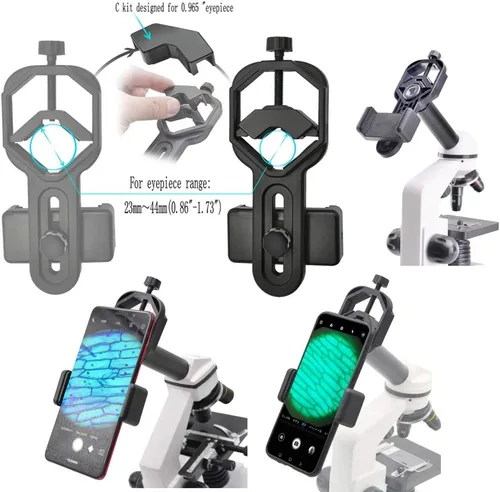 Vista 3 de Adaptador de teléfono inteligente Starboosa para telescopio, soporte de cámara, soporte universal para teléfono, funciona con telescopio
