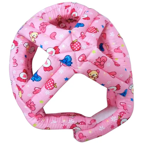 Vista 4 de IULONEE Casco ajustable para bebé, para bebé, para correr, caminar, gatear, casco para niños (caramelo rosa)