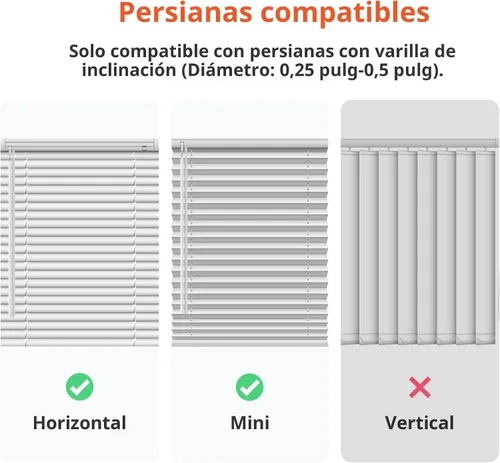 Vista 8 de SwitchBot Persianas con motor de inclinación motorizadas - Persianas eléctricas inteligentes con control remoto Bluetooth, alimentadas por energía