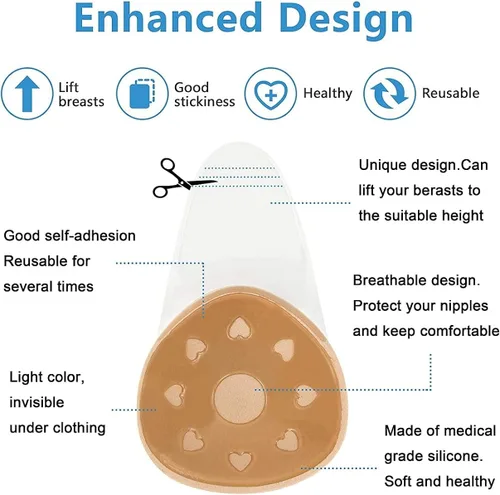 Vista 5 de MITALOO Adhesive Bra Invisible Strapless Bra Push Up Backless Sticky Bra for Women