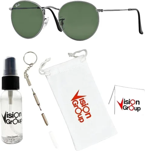 Vista 2 de Ray-Ban RB3447 - Gafas de sol redondas de metal paquete de accesorios Vision Group