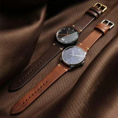 Vista 5 de REZERO - Correa de reloj de liberación rápida, correas de reloj de cuero de grano superior para hombres y mujeres, 0.709in, 0.787in, 0.827in