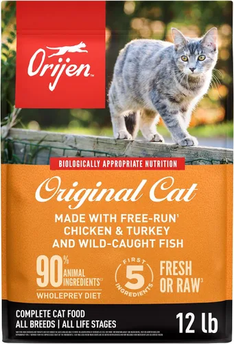 Vista 16 de ORIJEN Fit & Trim - Comida seca para gatos sin granos, altas proteínas, premium, bolsa de 4 libras