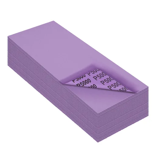 Vista 12 de Papel de lija de grano 80, hojas de lija en seco y húmedo, papel de arena abrasivo de cerámica de alto rendimiento para acabado de muebles