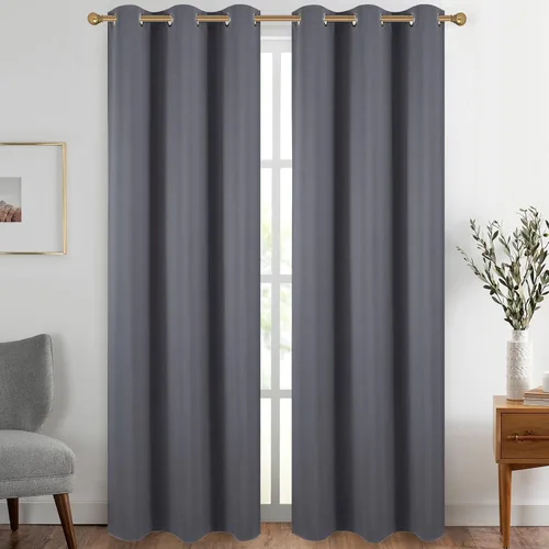 Vista 89 de Diraysid Cortinas opacas beige con ojales para dormitorio, con aislamiento térmico, cortinas de oscurecimiento de habitación, 38 x 54 pulgadas, 2