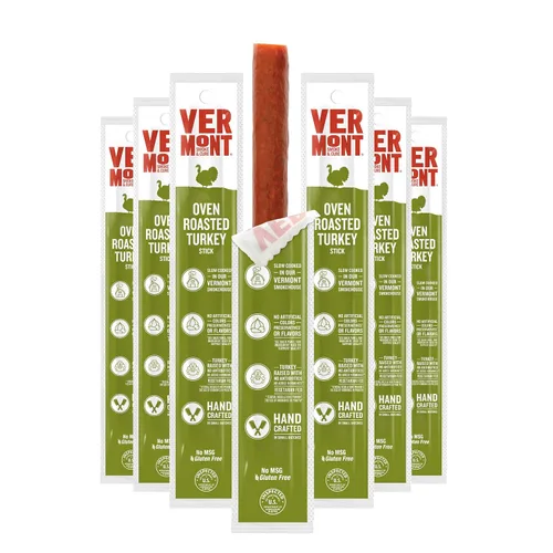 Vista 10 de Vermont Smoke & Cure - Snack de proteína de pavo picante y caliente - Snack de carne portátil para adultos y niños - Palitos de pavo con chile