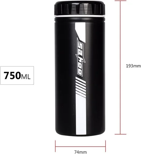Vista 4 de HUIOP Botella de almacenamiento de herramientas, 25.4 fl oz Botella de almacenamiento Pod Ciclismo Bicicleta de almacenamiento de herramientas