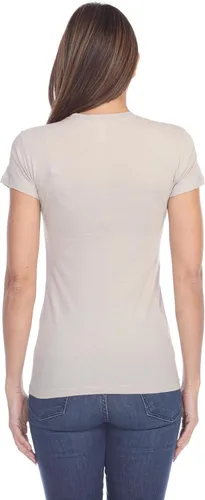 Vista 8 de Pimatee Camisas de manga corta para mujer, 100% algodón, 3 piezas, ajuste delgado, básico, cuello redondo, peso ligero, tela suave