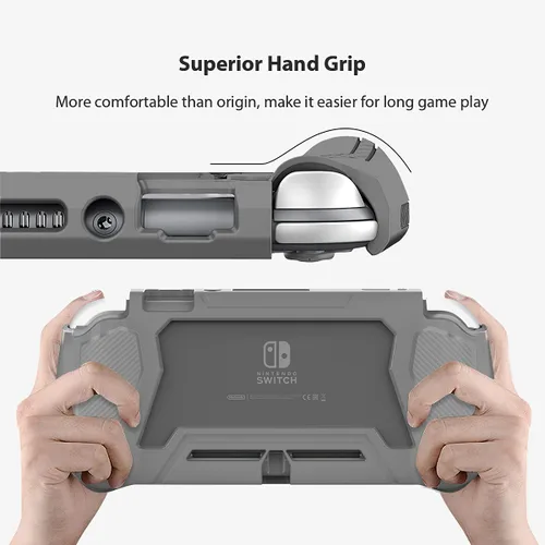 Vista 4 de FIWWAT Switch Lite Case Protective Case for Nintendo Switch Lite, Compatible Nintendo Switch Lite Screen Protector Cover Hand Grip with Detachable