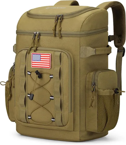 Vista 11 de Maelstrom 35/50 Can Insulated Backpack Cooler, Leakproof Soft Lunch Ice Bag Negro