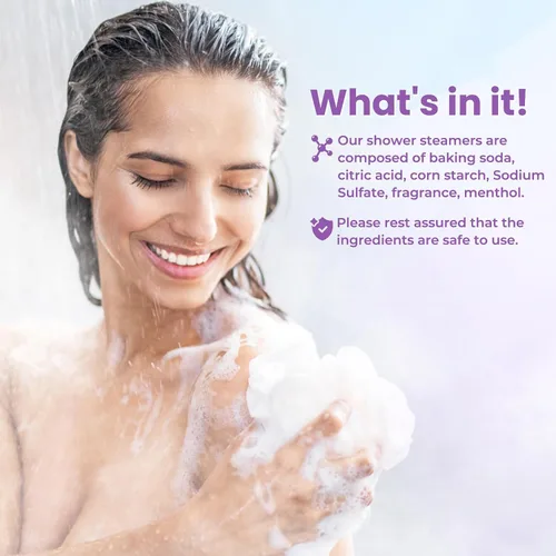 Vista 3 de CalmNFiz Vapores de ducha 8 aromas, bombas de ducha y baño con fragancias orgánicas y naturales para adolescentes y adultos, regalo de cumpleaños
