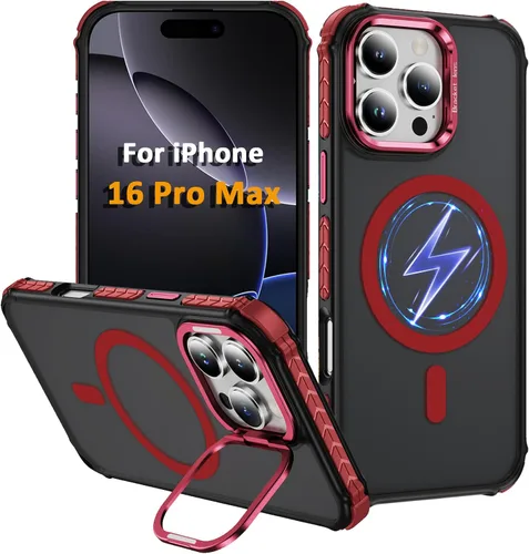Vista 39 de Funda KETGII para iPhone 13, para iPhone 14, compatible con MagSafe, carga inalámbrica, resistente, a prueba de golpes, pata ajustable, delgada