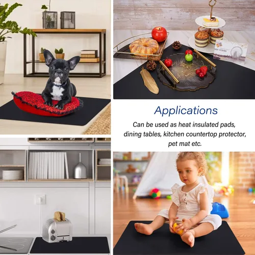 Vista 6 de Tapete multiusos de gran tamaño, de silicona, para manualidades, joyas, moldes de fundición, protector de encimera, mantel individual