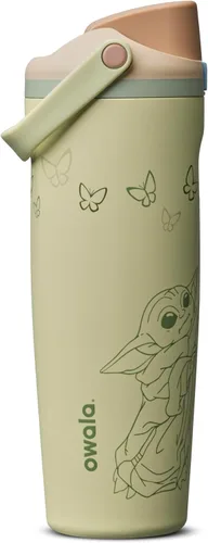 Vista 12 de Owala Star Wars FreeSip Sway - Botella de agua aislada de acero inoxidable con boquilla bidireccional, popote integrado y asa de cubo, hecha