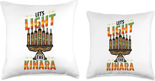 Vista 3 de African American Pride & Kwanzaa by NLTS Let's Light The Kinara Kwanzaa - Almohada para velas, 16 x 16 pulgadas, multicolor