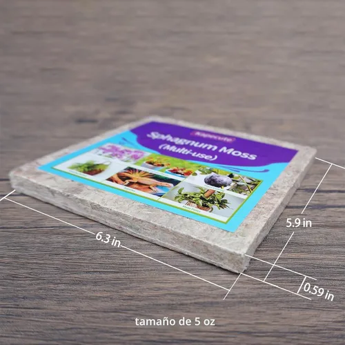 Vista 6 de 5oz de musgo sphagnum para propagación de plantas, excelente mezcla para macetas de orquídeas, ayuda a mantener la humedad