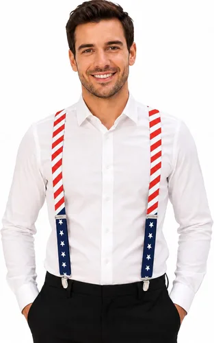 Vista 17 de Dibi Suspenders for Men Heavy Duty 1" Y-Back Adjustable Strong Metal Clips Negro