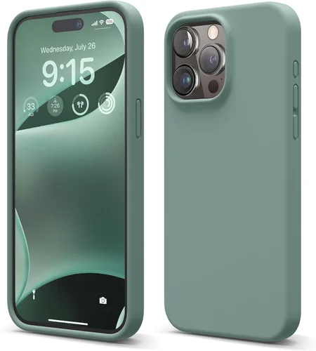 Vista 18 de elago Funda compatible con iPhone 15 Pro Max, de silicona líquida, funda protectora de cuerpo completo, a prueba de golpes, funda delgada