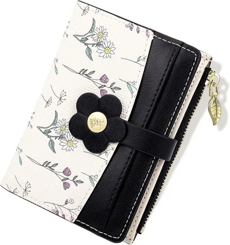 Vista 13 de Farcauo Cartera para Mujer delgada con Flores Kawaii, Carteras para Mujeres, Cartera Linda y delgada para Mujeres, Contemporáneo