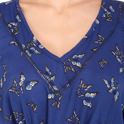 Vista 5 de Miss Lavish London - Kaftán largo para mujer - Kaftán de playa africano y kaftan moderno para fiesta y bodas 109-azul