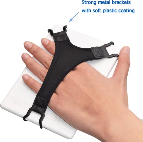 Vista 5 de TFY Bolsa protectora de transporte (gris oscuro), además de soporte para correa de mano para tabletas y lectores electrónicos de 6 pulgadas