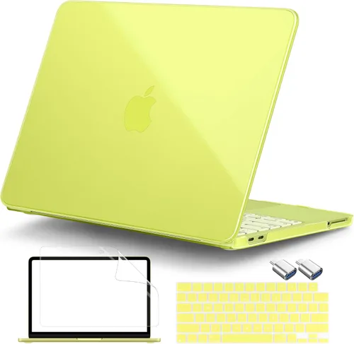 Vista 12 de DONGKE Funda con purpurina para MacBook Neo de 13 pulgadas 2026 (modelo A3404 A18 Pro Chip) Carcasa rígida transparente brillante con protector