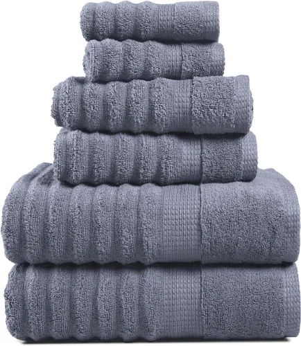 Vista 26 de Lane Linen Juego de toallas de baño de 100% algodón - Producido de manera sostenible, 18 piezas para el baño - 6 toallas de mano, 8 toallitas, 4