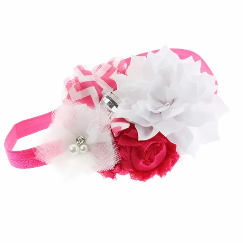 Vista 9 de My Lello Diadema de tela desgastada para bebé, bebé, bebé, niña, elástica, rosa polvorienta