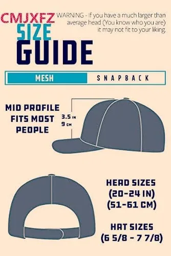 Vista 4 de cmjxfz Gorra de béisbol y gorra de camionero de malla, talla única, se adapta a todos los cierres a presión, ideal para caza y pesca, 1 unidad