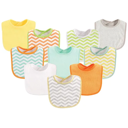 Vista 16 de Luvable Friends Baberos unisex de algodón para bebé, azul, talla única