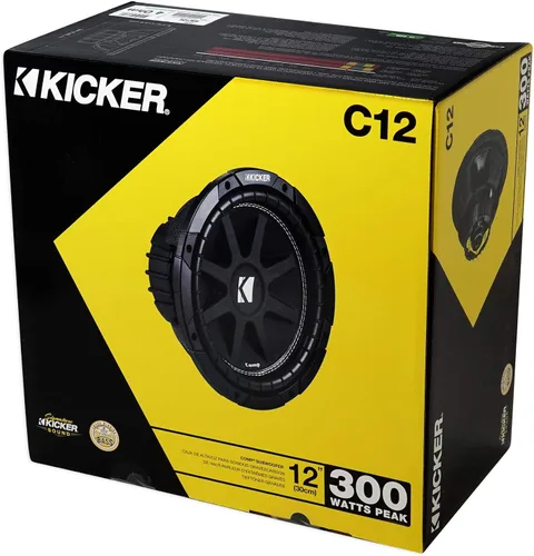 Vista 8 de KICKER 40c124 12" 300 vatios solo 4-ohmios SVC subwoofer de audio para coche