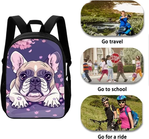 Vista 180 de HUGS IDEA Los animales frescos 3D niños escuela libro bolsa niños impresión mochilas, Baloncesto, Moderno