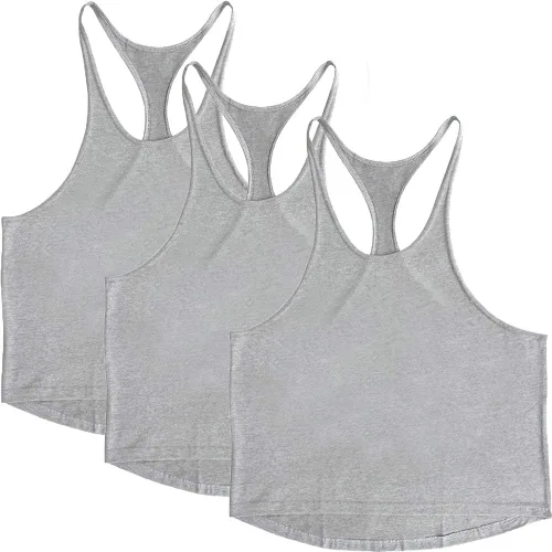 Vista 11 de ZUEVI Camiseta sin mangas para hombre, corte muscular, culturismo, gimnasio, espalda en Y, camiseta sin mangas para entrenamiento