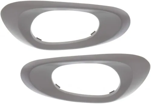 Vista 6 de Moldura para manija de puerta Chevy Trailblazer 2002-2009 para lado del conductor Trasera Interior Gris texturizado Solo bisel Plástico