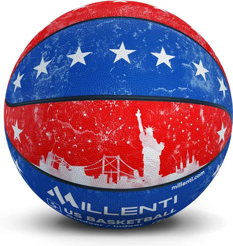 Vista 14 de Millenti Street-Wise - Balones de baloncesto de camuflaje coloridos destacados para hombres, mujeres, jóvenes, niños, básquetbol callejero fresco al