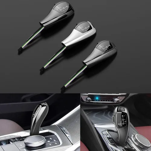 Vista 3 de Kit de actualización automático LED para palanca de cambios LHD para accesorios de automóvil BMW E90 E91 E93 E81 E82 E84 E87 E88 E89 de carbono