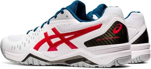 Vista 3 de ASICS Gel-Challenger 12 - Tenis de tenis para hombre, 8.5, blancorojo clásico, blanco, rojo (WhiteClassic Red)
